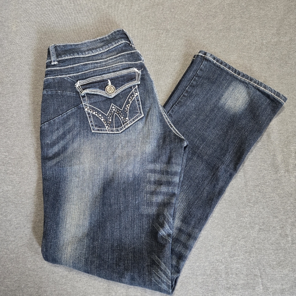 Wrangler Jeans Womens 11 X 34  Premium Patch Mae Style# 10MWZSV Western Cowgirl